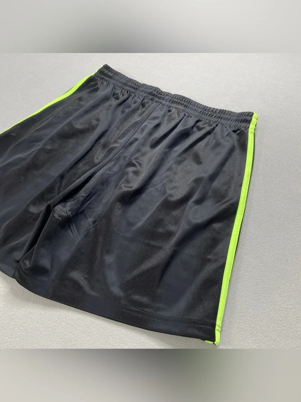adidas Black Shorts with Neon Green Center Stripes adicolor jacquard JW5929